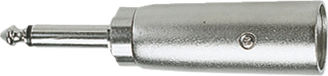 Electrovision Конвертор XLR мъжки към 6.3mm мъжки Сребрист 1бр F346M