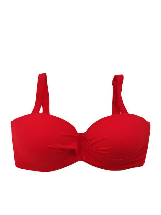Crool Trägerloses Bikinioberteil Rot