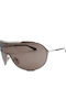 Tom Ford Rex Sunglasses with Silver Metal Frame and Brown Lenses TF101 731