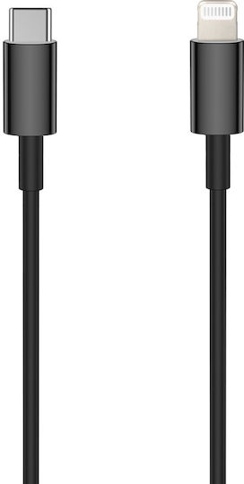 Setty USB 2.0 Cable USB-C male - Lightning Μαύρο 1m (GSM106099)