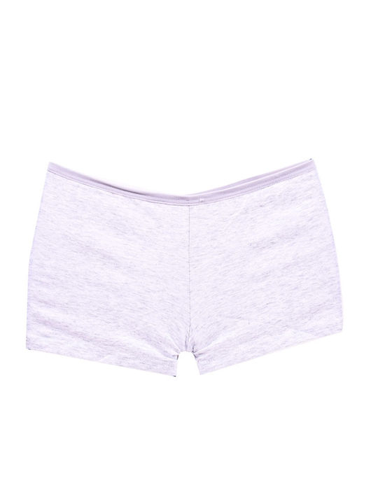 Damen Baumwoll-Boxershorts Grau Grau