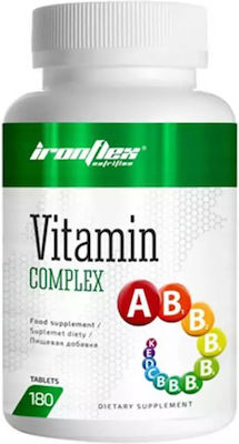 Ironflex Nutrition Vitamin Complex Vitamina pentru Energie, Întărirea Sistemului Imunitar & Sistemul Nervos 180 file