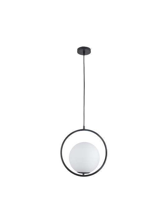 GloboStar Madrid Pendant Light Single-Light Ball for Socket E27 Black