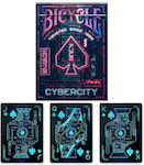 Bicycle Cyberpunk Cybercity Plasticized Collectable Card Deck Black