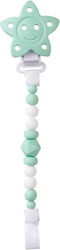 Saro Clip Pacifier Little Stars with Beads made of Silicone Mint