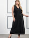 Sommer Maxi Kleid Schwarz