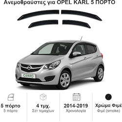 Heko 2014-2019 Set Front and Back Car Windbreakers Dark Fime for Opel Karl 2014-2019 5D 4 Pieces Heko 2014-2019 Set Front and Back Car Windbreakers Dark Fime for Opel Karl 2014-2019 5D 4 Pieces