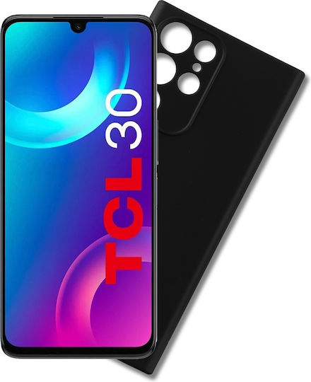 Volte-Tel Umschlag Rückseite Silikon Schwarz (TCL 30/30)