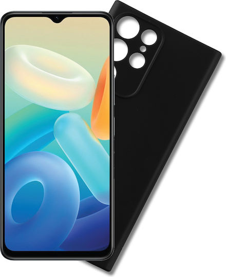 Volte-Tel Umschlag Rückseite Silikon Schwarz (Vivo Y76)