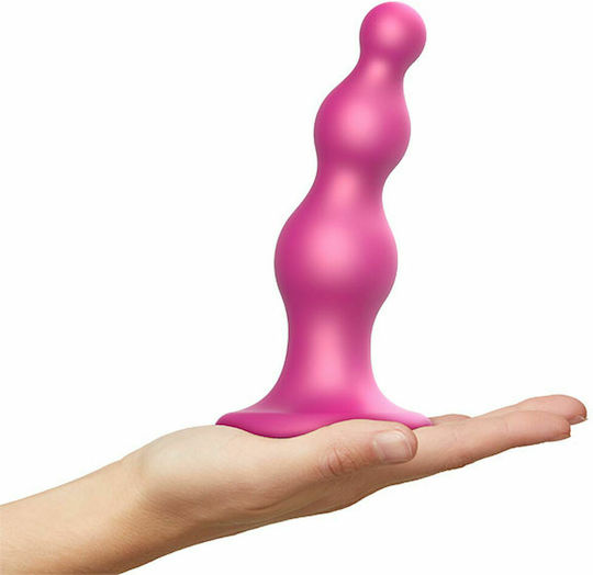 Strap On Me Dildo Plug Beads Large Metallic Raspberry Pink