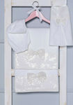 Ιδιόκηρο Baptism Towel Set Λευκό