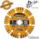 Ingco Cutting Disc Construction Materials Hole Diameter 130mm 1pcs