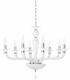 Ondaluce Kronleuchter 8xE14 Ø82cm mit Kerzen Weiß Lp.Villa/8-Bco