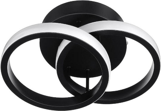 Powertech Plafonieră de Tavan 24.5buc Neagră cu LED Integrat