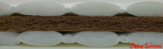 Bebe Strom Mattress Crib with Coconut Fiber 60cmx120cmx4cm