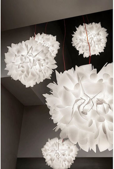 Slamp Veli Foliage Κρεμαστό Φωτιστικό Λευκό με Ντουί E27 45εκ.