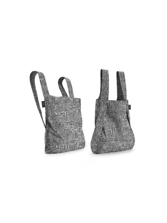 Notabag Hello World Fabric Shopping Bag In Gray Colour