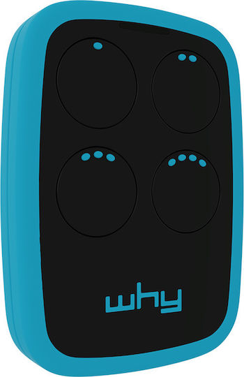 Sicetech Why Evo 4-Channel Cloning Garage Door Remote Control with Stable Code 868MHz Blue