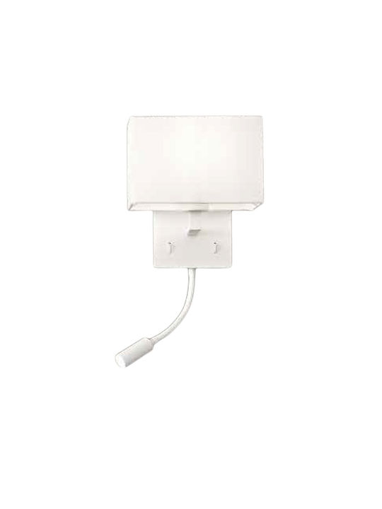 Ondaluce Shadow Modern Lamp Wall with Socket E27 White 24.5x23x21cm