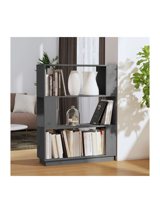 Bookcase Gray 80x25x101cm