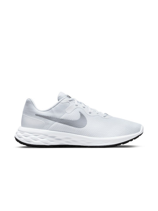 Nike Revolution 6 Ανδρικά Αθλητικά Παπούτσια Running White / Pure Platinum / Black / Wolf Grey