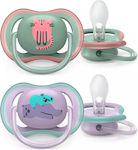 Philips Orthodontic Pacifiers Silicone Air with Case for 6-18 months 2pcs