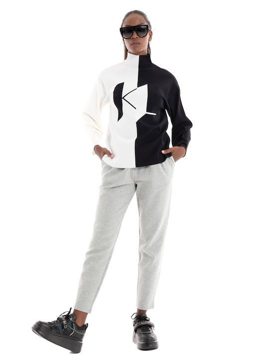 Karl Lagerfeld Talie înaltă Pantaloni de trening pentru femei Gri