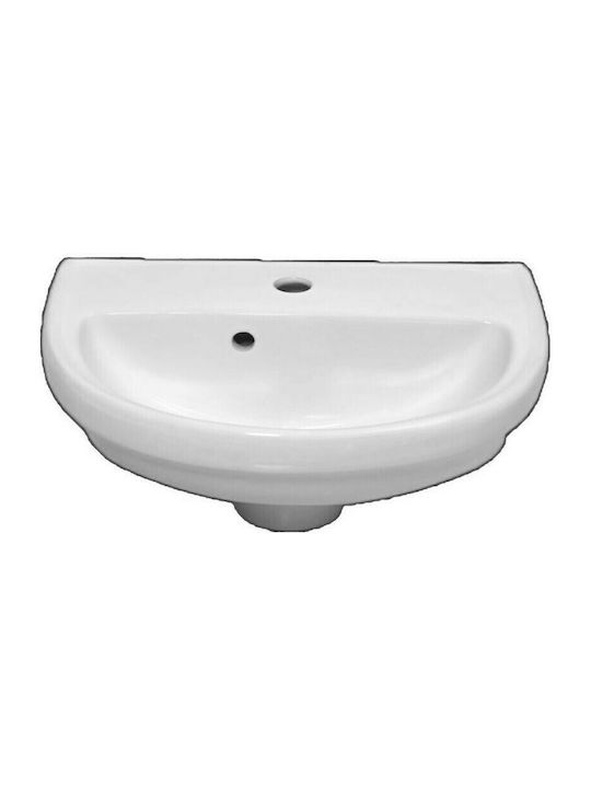 Gloria Shelly 8041 Wall Mounted Wall-mounted Sink Porcelain 45x33x20cm White