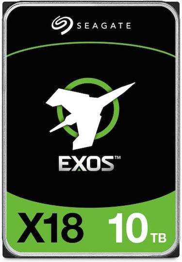 Seagate Exos X18 512e/4Kn 10TB HDD Σκληρός Δίσκος 3.5" SATA III 7200rpm με 256MB Cache για NAS / Server ST10000NM018G
