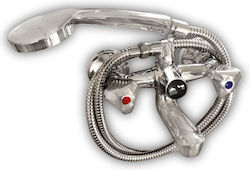 Oscar Plast Bathtub Shower Faucet Complete Set Silver Oscar Plast Bathtub Shower Faucet Complete Set Silver