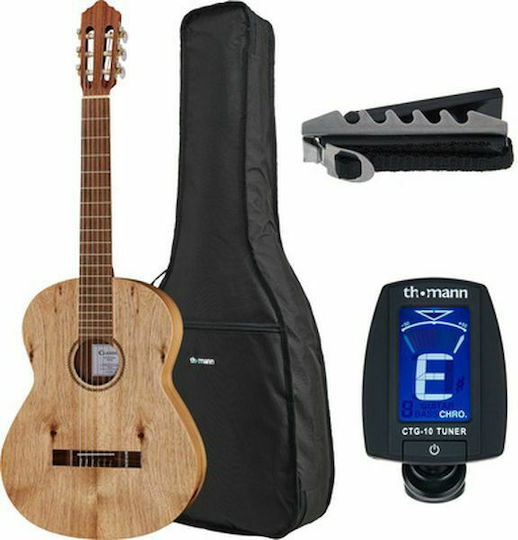 Thomann Κλασική Κιθάρα 4/4 Classica Acacia Bundle Natural