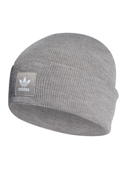 Beanie Unisex Σκούφος Πλεκτός σε Γκρι χρώμα