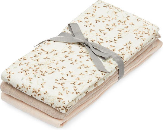 Cam Cam Copenhagen Lierre Baby Burp Cloths from Muslin Beige 70x70cm 3 Pieces