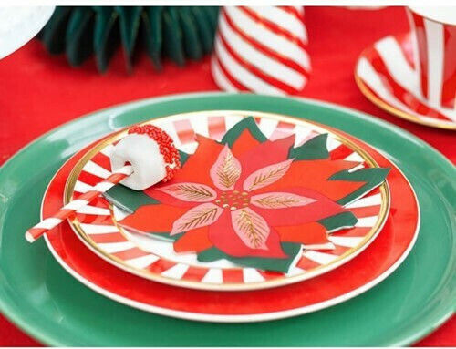 PartyDeco Weihnachtliche Servietten mit Blumen & Zweigen 20 Stück PartyDeco Weihnachtliche Servietten mit Blumen & Zweigen 20 Stück