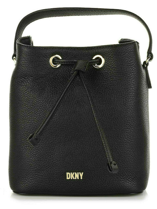 DKNY Frankie R22JAS58 Women's Leather Pouch Shoulder Bag Black R22JAS58-BGD