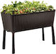 Keter Blumenkasten Kunststoff Braun 114x50x76cm.