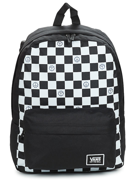 Vans Glitter Check Realm Schulranzen Rucksack Junior High-High School in Schwarz Farbe