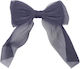 Hair Bow Clip with Organza and Glitter Black