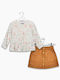 Set Losan Kids Skirt-Blouse Blouse Beige - Beige