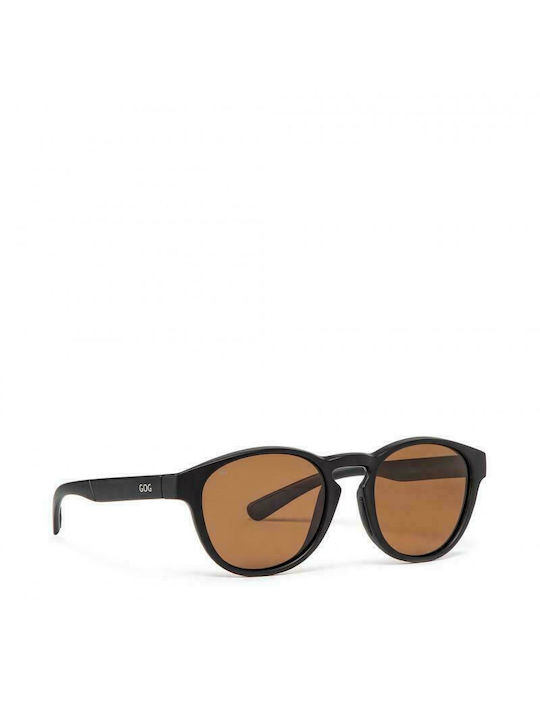 GOG Hermosa Sunglasses with Matt Black Plastic Frame and Brown Lens E705-1P