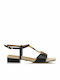 Din piele Sandale Negre