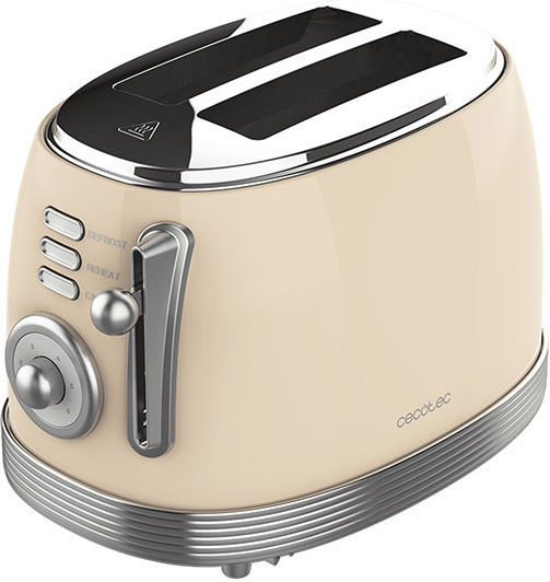 Cecotec Vintage 800 Toaster 2 Schlitze 850W Beige
