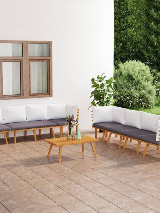 Garten- und Outdoor-Möbelsets 8 Stück Akazie mi...