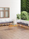 Garten- und Outdoor-Möbelsets 8 Stück Akazie mit Kissen