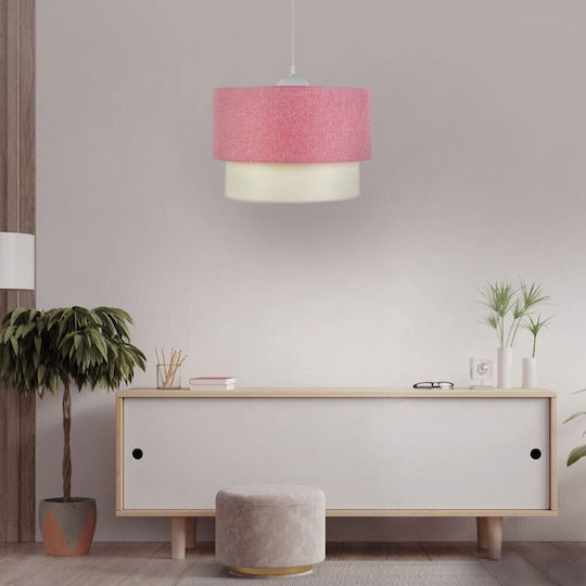 Megapap Whitehous Hängelampe Rosa mit Fassung E27 30x20x55cm.