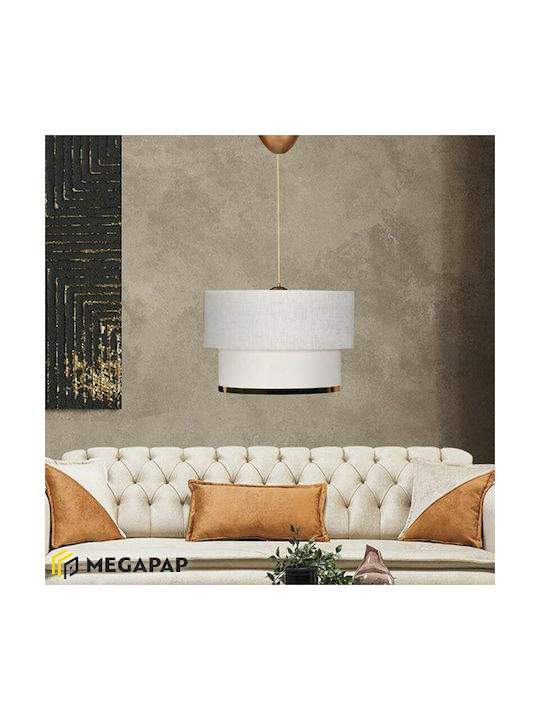Megapap Barnhart Pendant Light White/Gold with ...