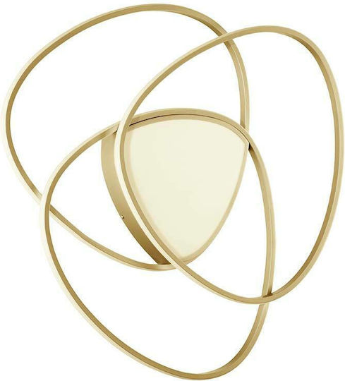 Ondaluce Rose Deckenleuchte 65cm Gold mit Integrierter LED