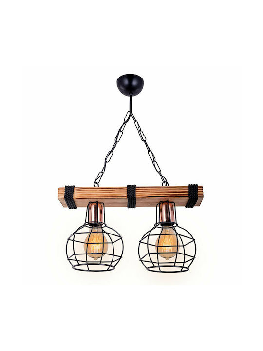 Klikareto Pendant Lamp 2xE27 Black