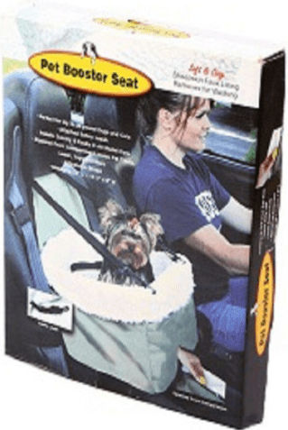 Pet Booster Seat Folding Travel Safety Seat For Pets Up To 9 Kg, Soft And Cozy Seat For Car for Dog Attached Safety Leash