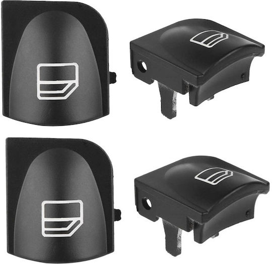 Carner Replacement Button Car Window Switch 2pcs for Mercedes-Benz C Class Black